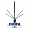Pararrayos en Aluminio Cromado 5 Puntas  Marca Eco-Welld