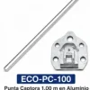Punta Captora 1.00 m en Aluminio con Base Plana  Marca Eco-Welld