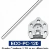 Punta Captora 1.20 m en Aluminio con Base Plana  Marca Eco-Welld