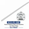 Punta Captora 3.00 m en Aluminio con Base Plana  Marca Eco-Welld