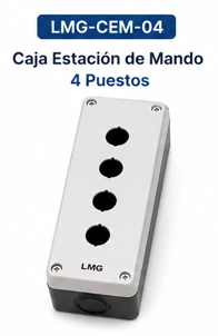 Caja para Estación de Mando  4 Huecos Marca LMG