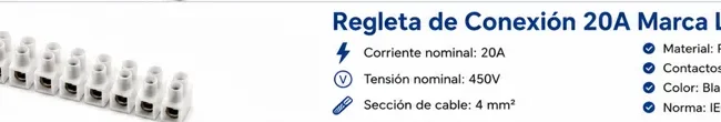 Regleta de Conexión 20A Marca LMG