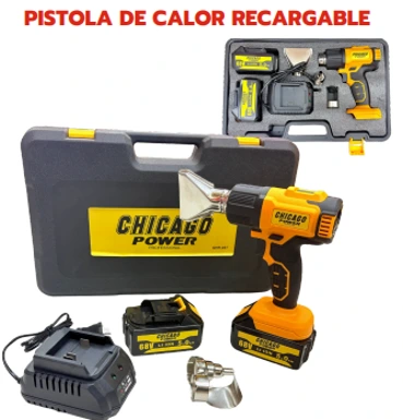 Pistola de calor recargable Marca Chicago Power professional