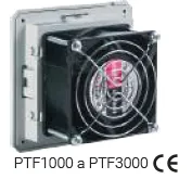 Ventiladores con filtro 230VAC Marca  Plastim