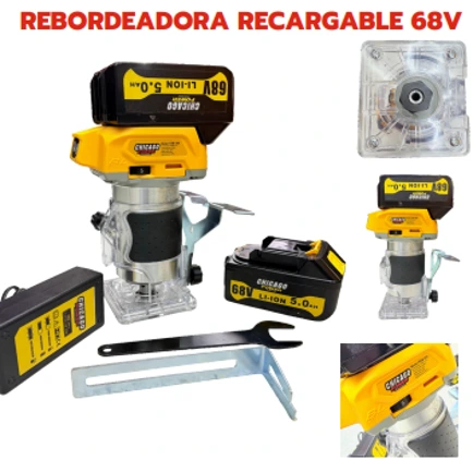 Rebordeadora recargable 68v Marca Chicago Power professional
