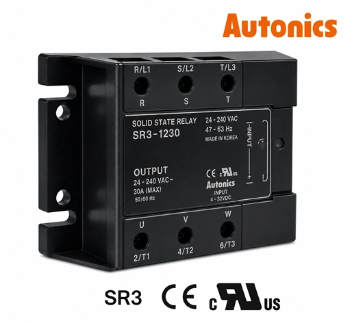Ssr tripolar -30A - cruce por cero - carga resistiva - indicado Led Marca AUTONICS
