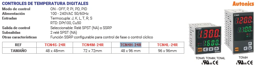 Control de procesos digitales temperatura 48 x 96 mm Marca AUTONICS - Image 2