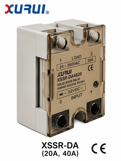 Ssr unipolar - 60A- cruce por cero - carga resistiva - indicador Led Marca XURUI