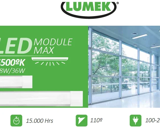 Luminaria Plana LED eco Module MAX 18W 6500K 60cm Marca Lumek