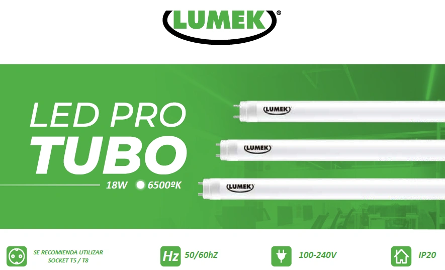 TUBO LED PRO. Tubo T8 / 14W 4000K Policarbonato. Marca Lumek