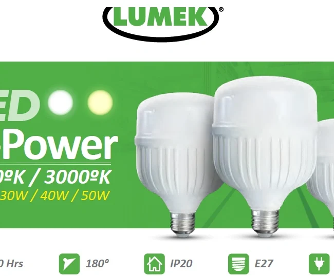 New Bombillo LED eco H Power / 20W . 6500K Rosca E27 . New Ref 068LUK103 Marca Lumek
