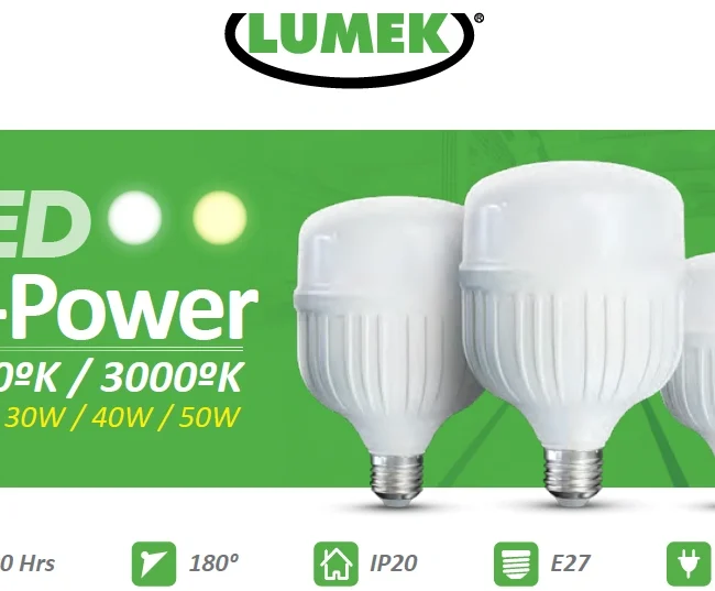 New Bombillo LED eco H Power / 40W . 6500K Rosca E27 . New Ref 068LUK105 Marca Lumek