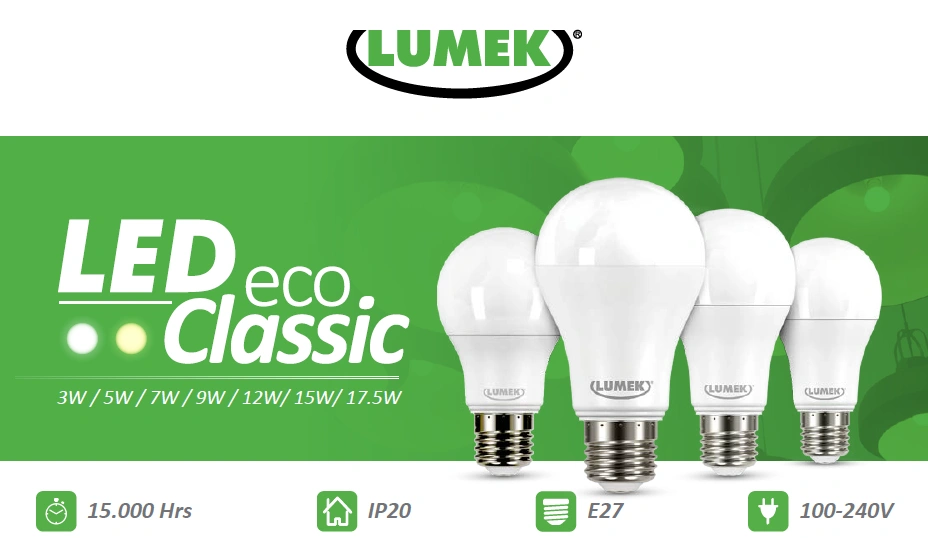 Bombillo LED eco Classic 7W 6500K E27 Marca Lumek