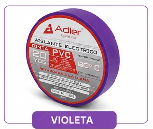 Cinta aislante pvc - retardada a la llama Violeta 3/4" 20 yardas 10 und Marca Adler