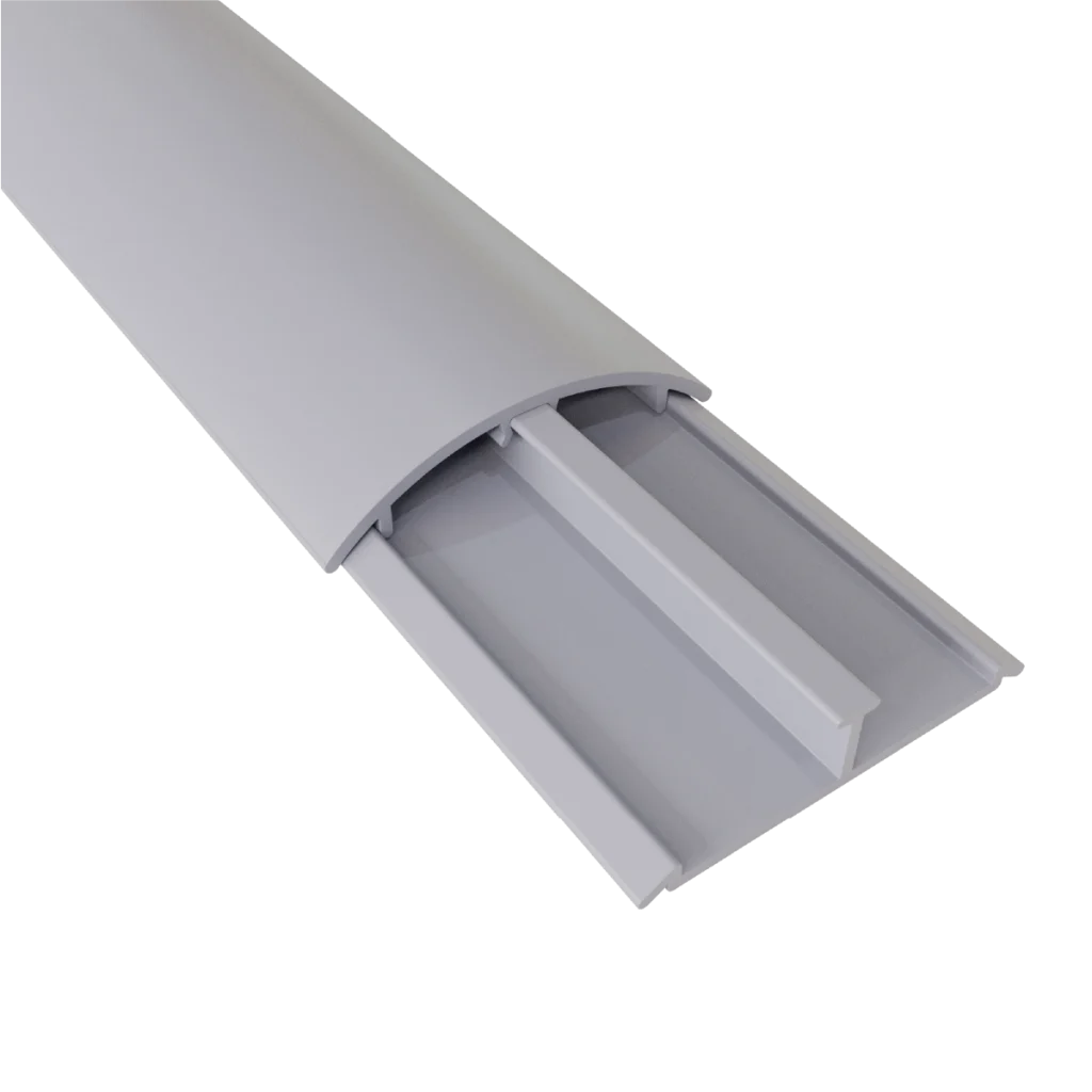 Canaleta gris para piso 60X13mm curva sin adhesivo 20 und Marca Adler