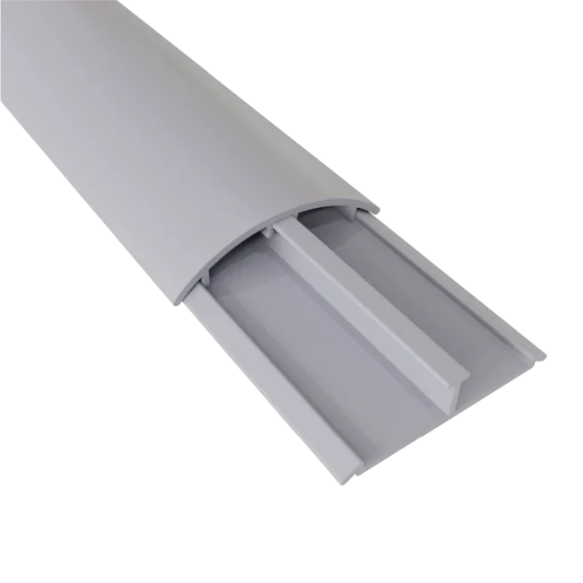 Canaleta gris para piso 60X13mm curva con adhesivo 20 und Marca Adler