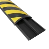 Canaleta bicolor para piso 60X13mm curva Negro con adhesivo 20 und Marca Adler