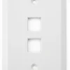 Faceplate blanco datos para 2 puertos rj45 30 und Marca Adler