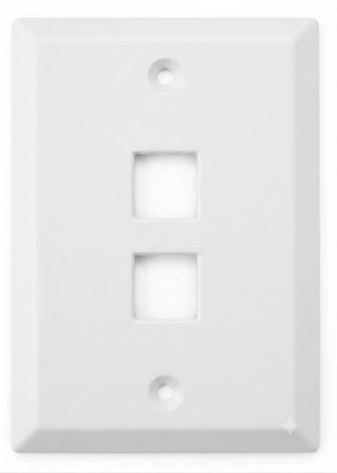 Faceplate blanco datos para 2 puertos rj45 30 und Marca Adler