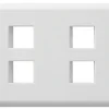 Faceplate blanco datos para 4 puertos rj45 30 und Marca Adler