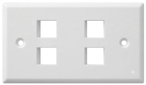 Faceplate blanco datos para 4 puertos rj45 30 und Marca Adler