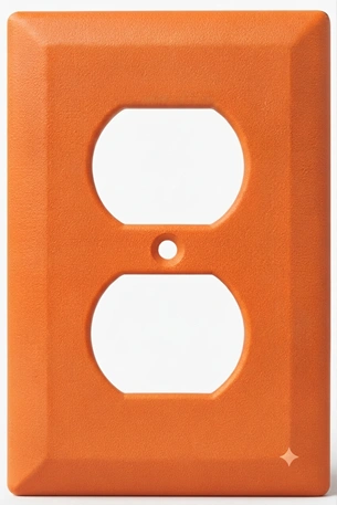 Faceplate Energía doble Naranja 60 und Marca Adler