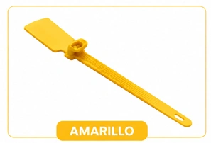 Amarres de identificación Amarillo 100 mm Base 16mm x 26mm 100 und Marca Adler
