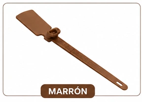 Amarres de identificación Café 100 mm Base 16mm x 26mm 100 und Marca Adler