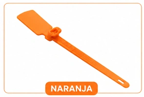 Amarres de identificación Naranja 100 mm Base 16mm x 26mm 100 und Marca Adler