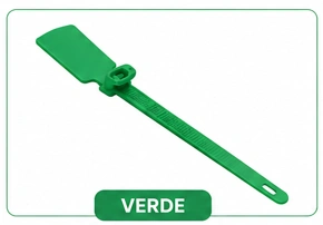 Amarres de identificación Verde 100 mm Base 16mm x 26mm 100 und Marca Adler