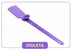 Amarres de identificación Violeta 100 mm Base 16mm x 26mm 100 und Marca Adler